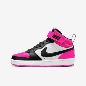 Nike Black and Pink High-Top Sneakers